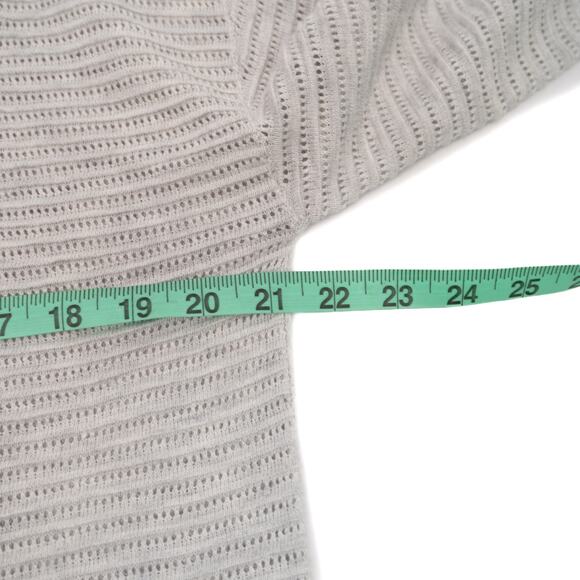 One Grey Day Gray Cotton Sweater Size Large - Picture 7 of 11